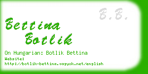bettina botlik business card
